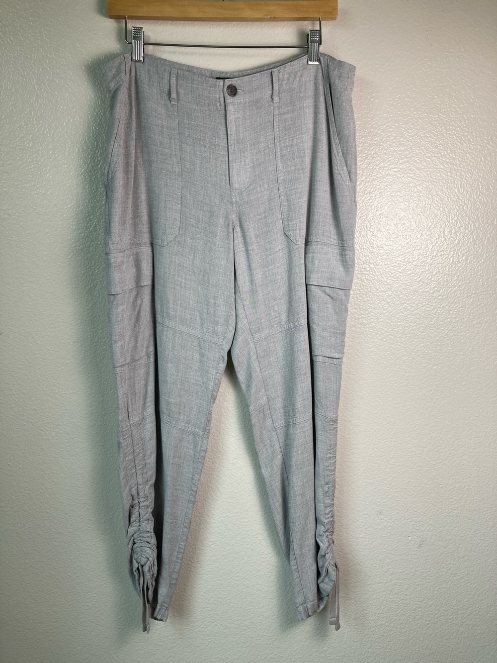 Lauren Ralph Lauren Viscose cinch ankle cargo crop utility pant flowy sz 8
